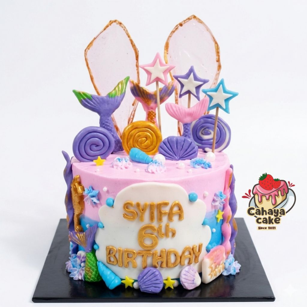 Kue Ulang Tahun Mermaid / Kue Ultah Putri Duyung / Ariel Cake / Mermaid Cake