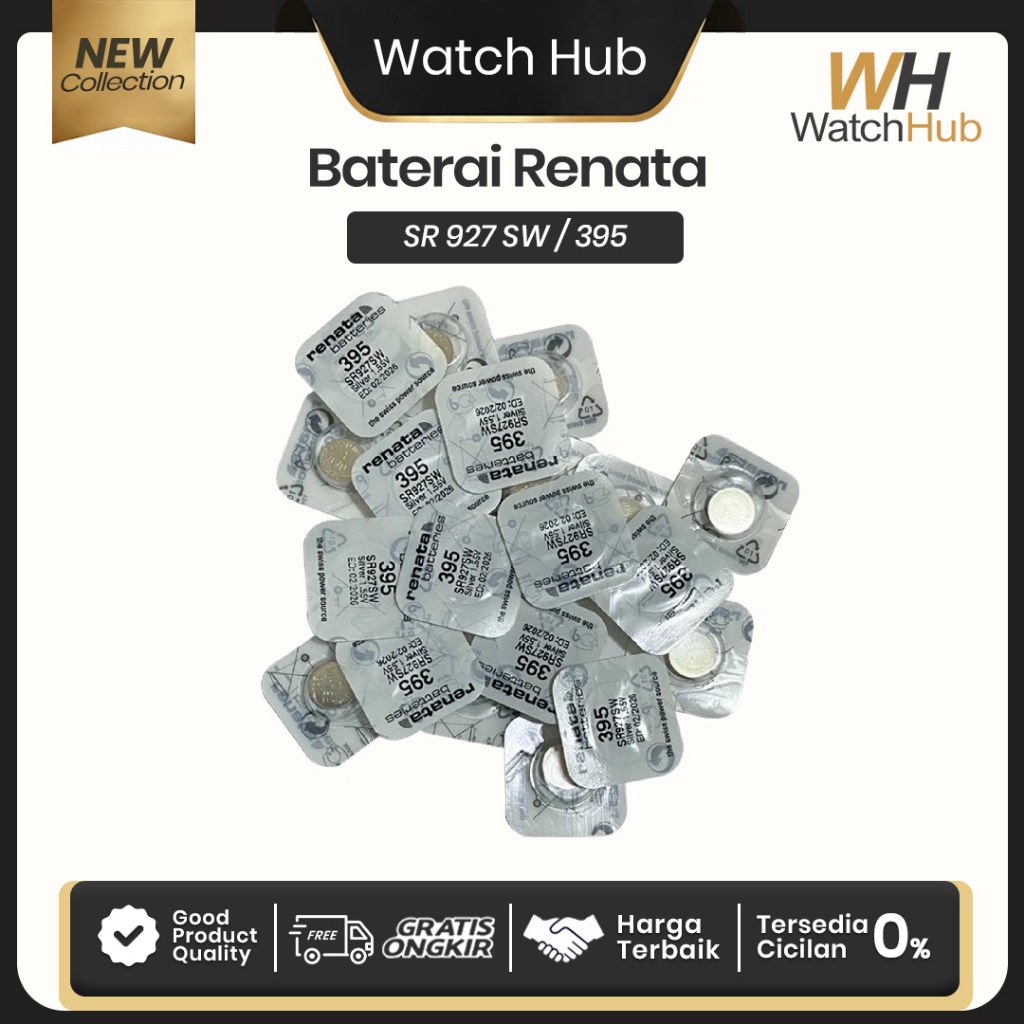 Baterai Jam Tangan Renata 395 Battery Batre Renata 927 SR927 SR927SW 395 / SR 927 SW Original