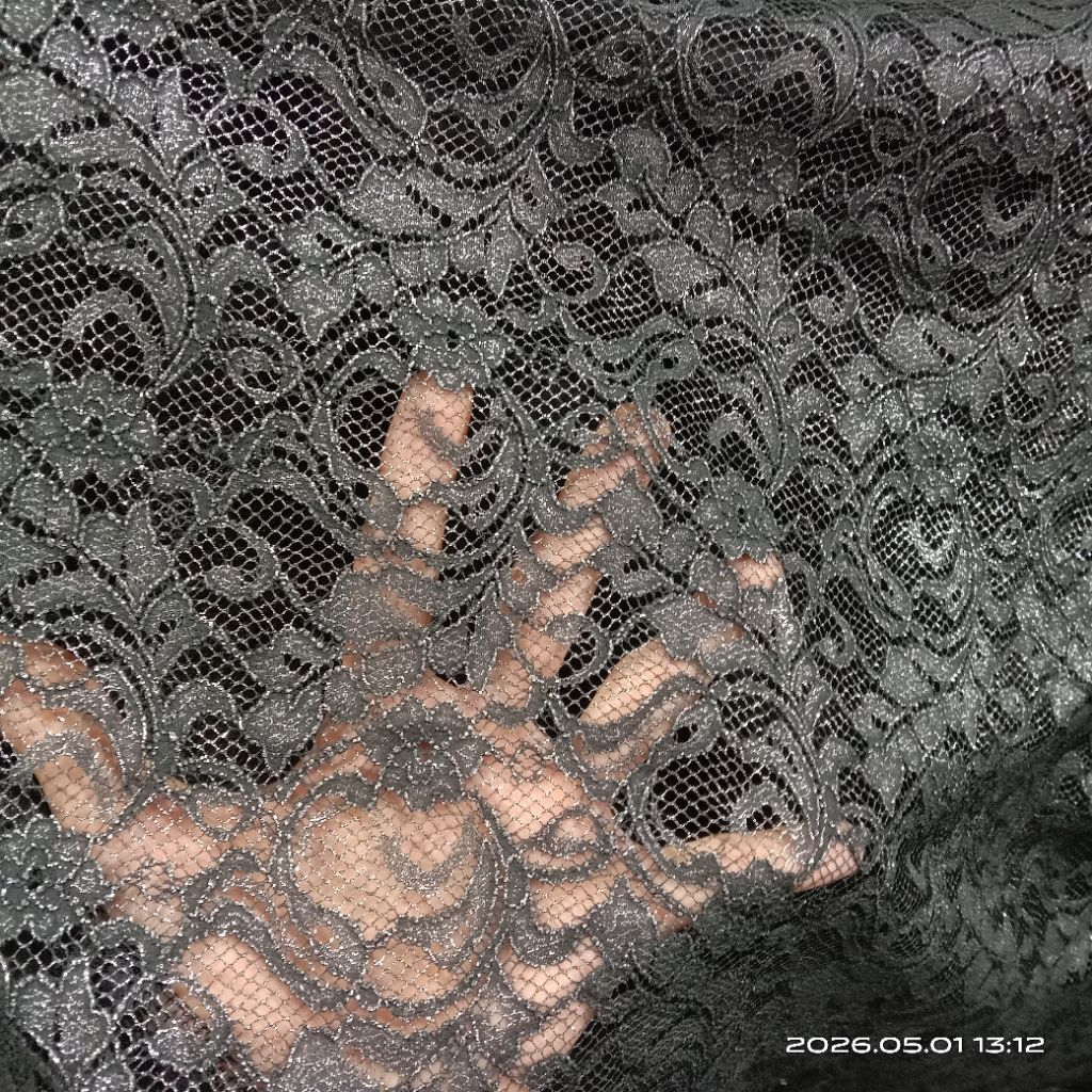 HARGA/0,5 M | KAIN BROKAT PREMIUM | KAIN BROKAT MOTIF BUNGA | BAHAN BURKAT METERAN | BROKAT HITAM