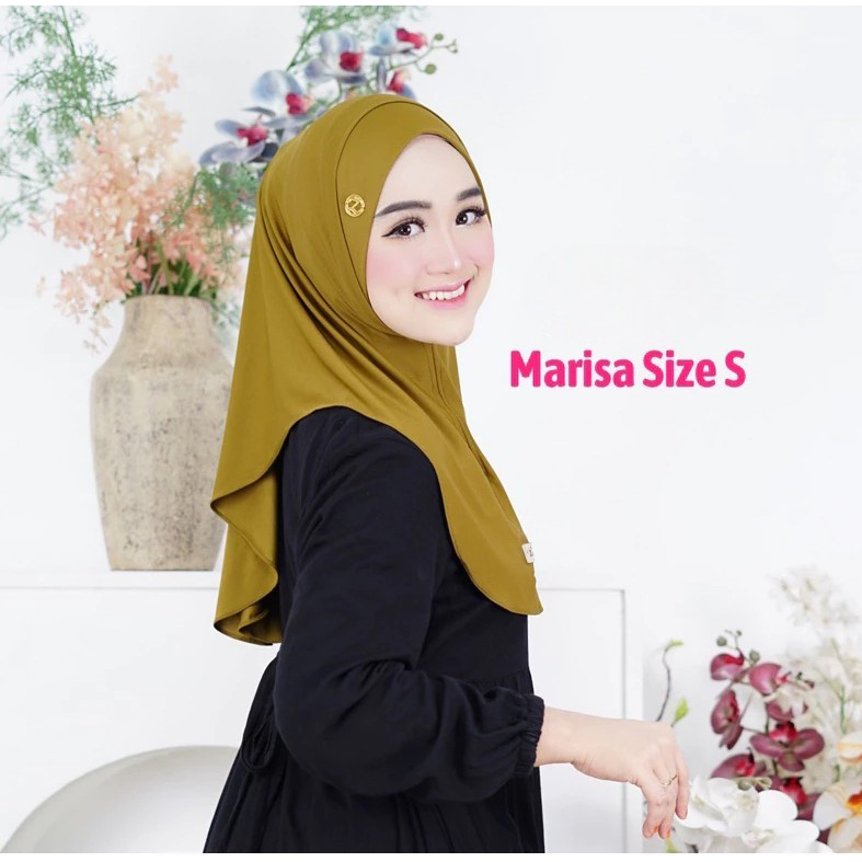 MARISA SIZE S - HIJAB INSTAN DAILY TERBARU MINI BERGO SPORT JERSEY PREMIUM JOYA TEBAL
