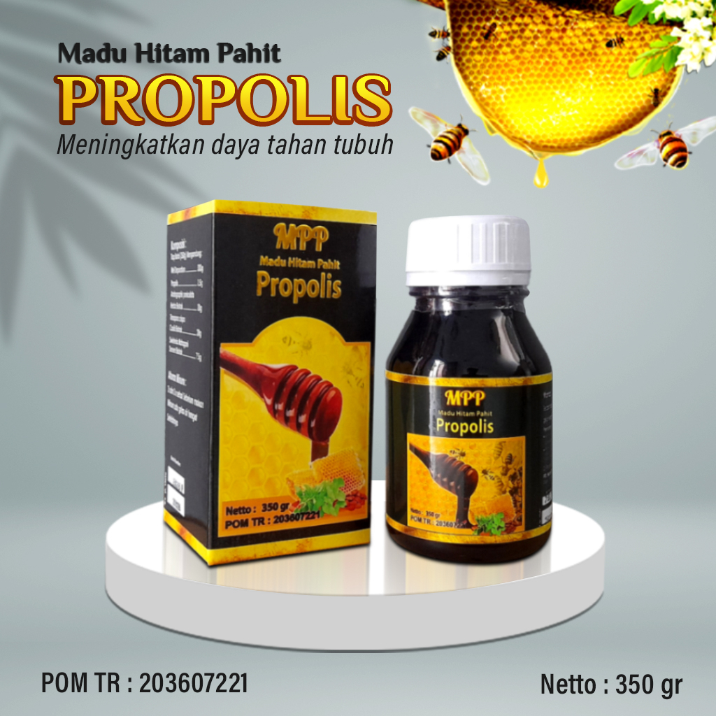 MPP - Madu Hitam Pahit Propolis Mujarob 350gr