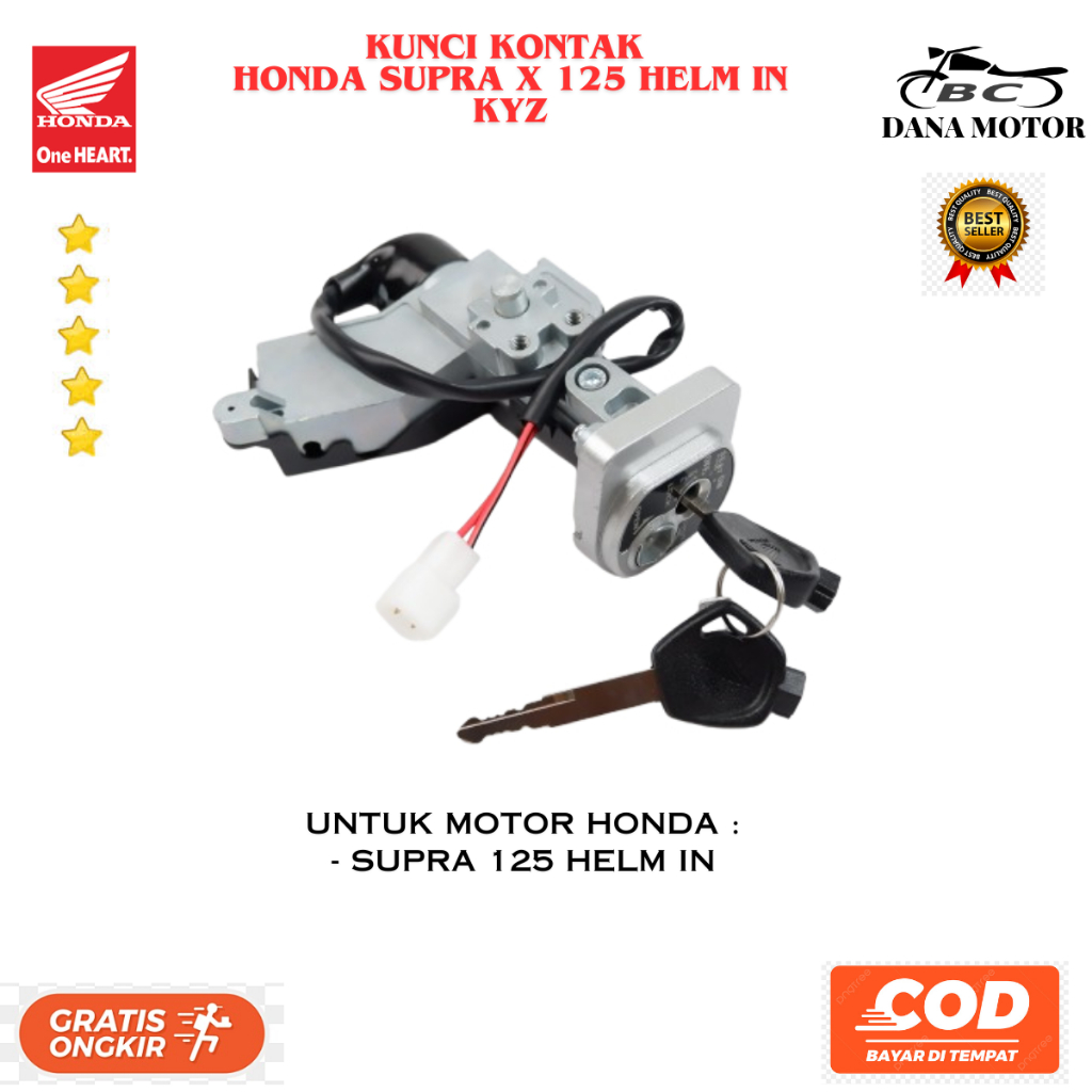 Kunci Kontak Supra X 125 Helm In Ori / Kunci Kontak Honda Supra x 125 Ori premium - 35010-KYZ-710