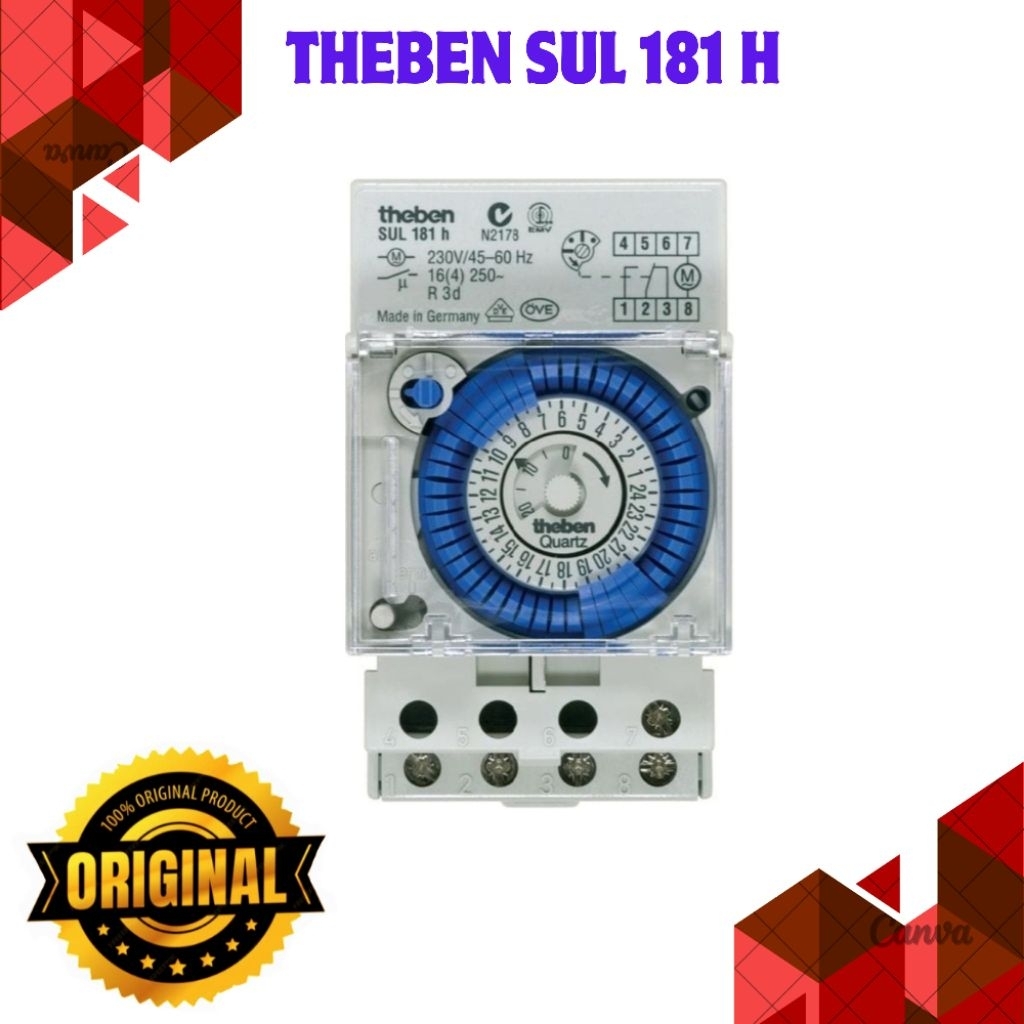 TIMER LISTRIK ANALOG THEBEN SUL 181 H ORIGINAL
