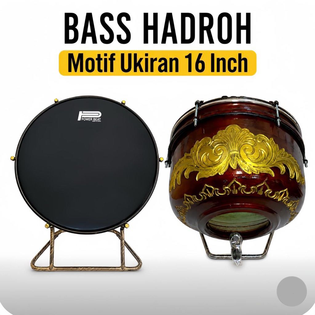 Bass Hadroh Murah Bass Hadroh 16 Inch motif Ukiran