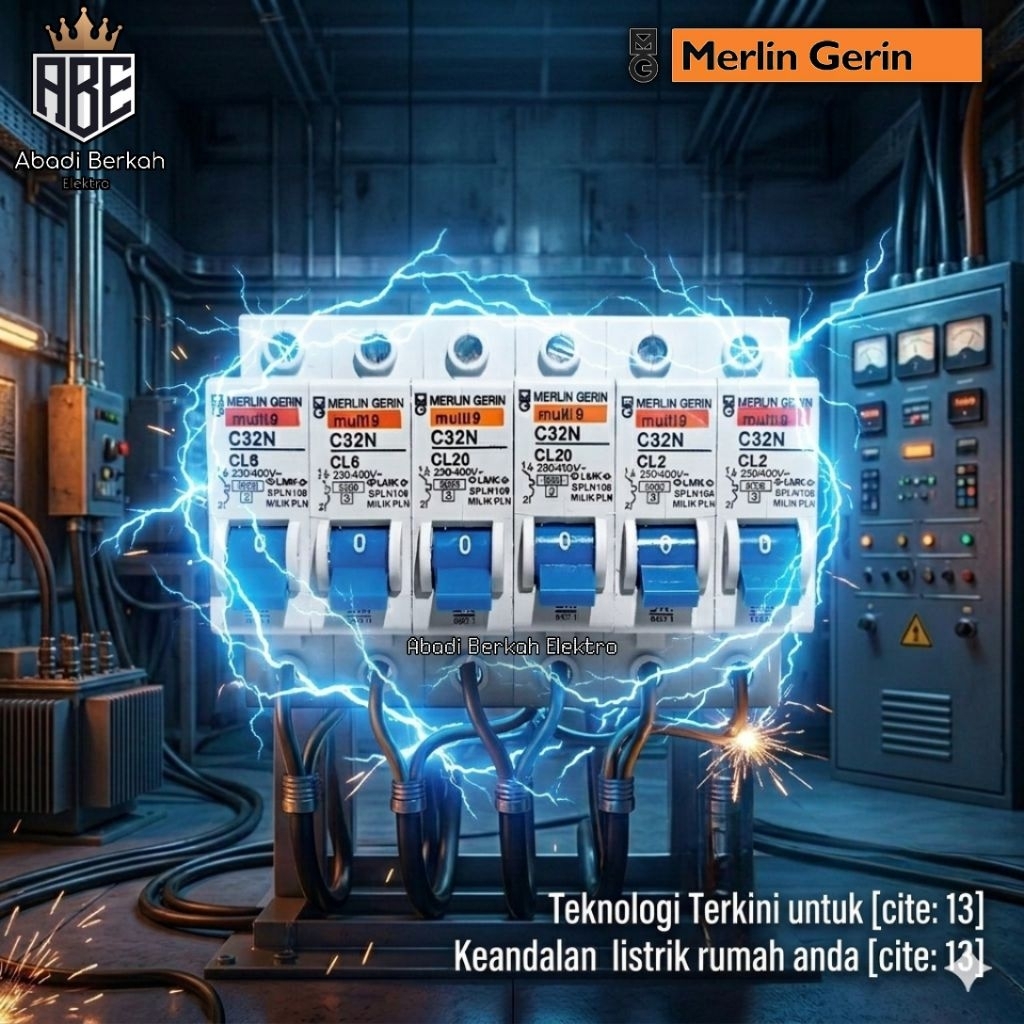 MCB Merlin Gerin Biru 2A 4A 6A 10A 16A 20A 25A 35A 50A MG Multi9 2 4 6 10 16 20 25 35 50 Ampere