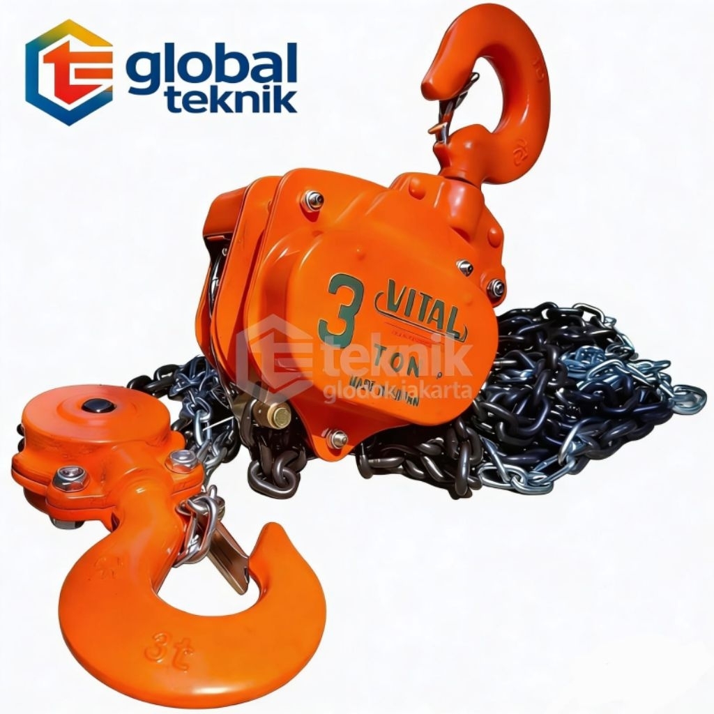 VITAL Chain Block 3 Ton Takel 3 Ton 3m 5m 7m 10m 12 Meter Katrol Manual 3 Ton Japan