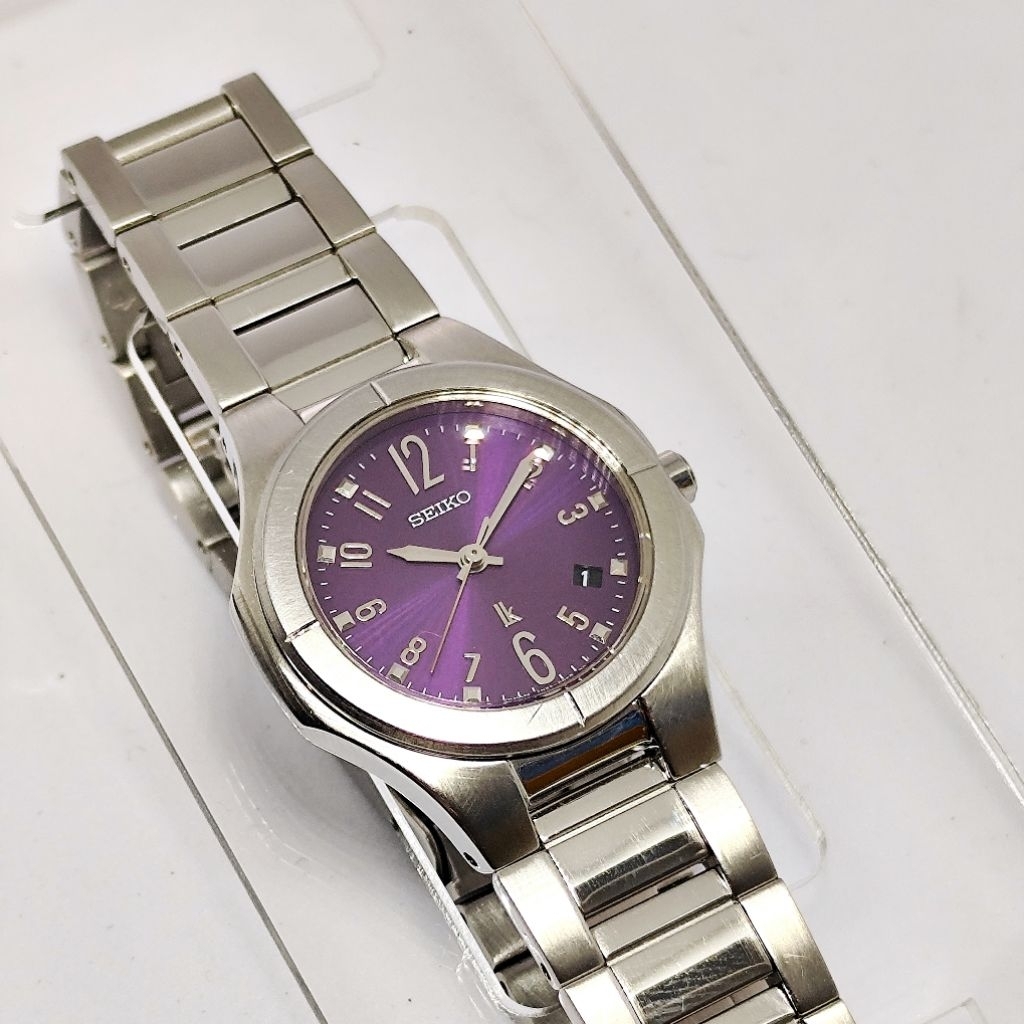 Jam Tangan Wanita Seiko LK Lukia Purple Sunburst Dial Rare Vintage Original Second.