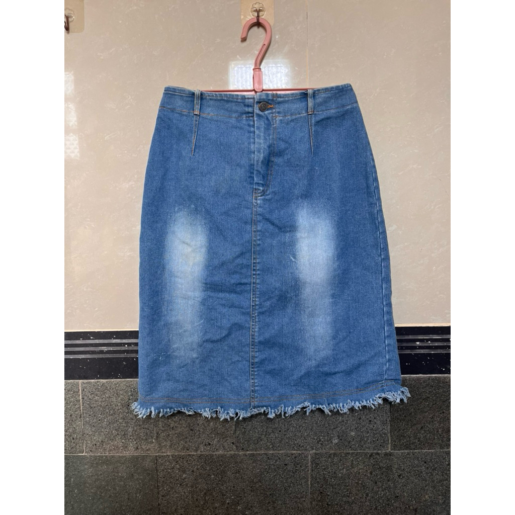 Preloved jaket denim jeans rok jaket gamis