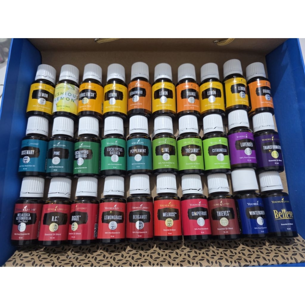 YOUNG LIVING 15 ML LAVENDER PEPPERMINT RC LEMON ORANGE RELEASE DIGIZE THIEVES CEDARWOOD LEMONGRASS L