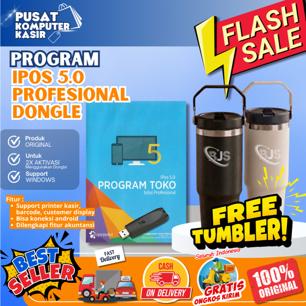 Program Kasir Toko IPOS 5 Profesional [DONGLE EDITION] | Program Kasir IPOS 5 | Program Kasir Toko S
