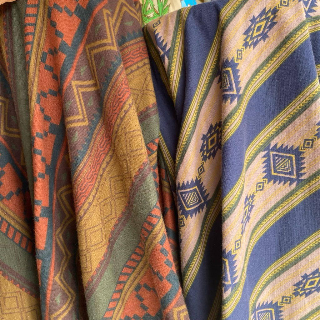 kain flanel uniqlo kain katun flanel motif navajo katun flanel premium kain meteran harga per 0.5 me