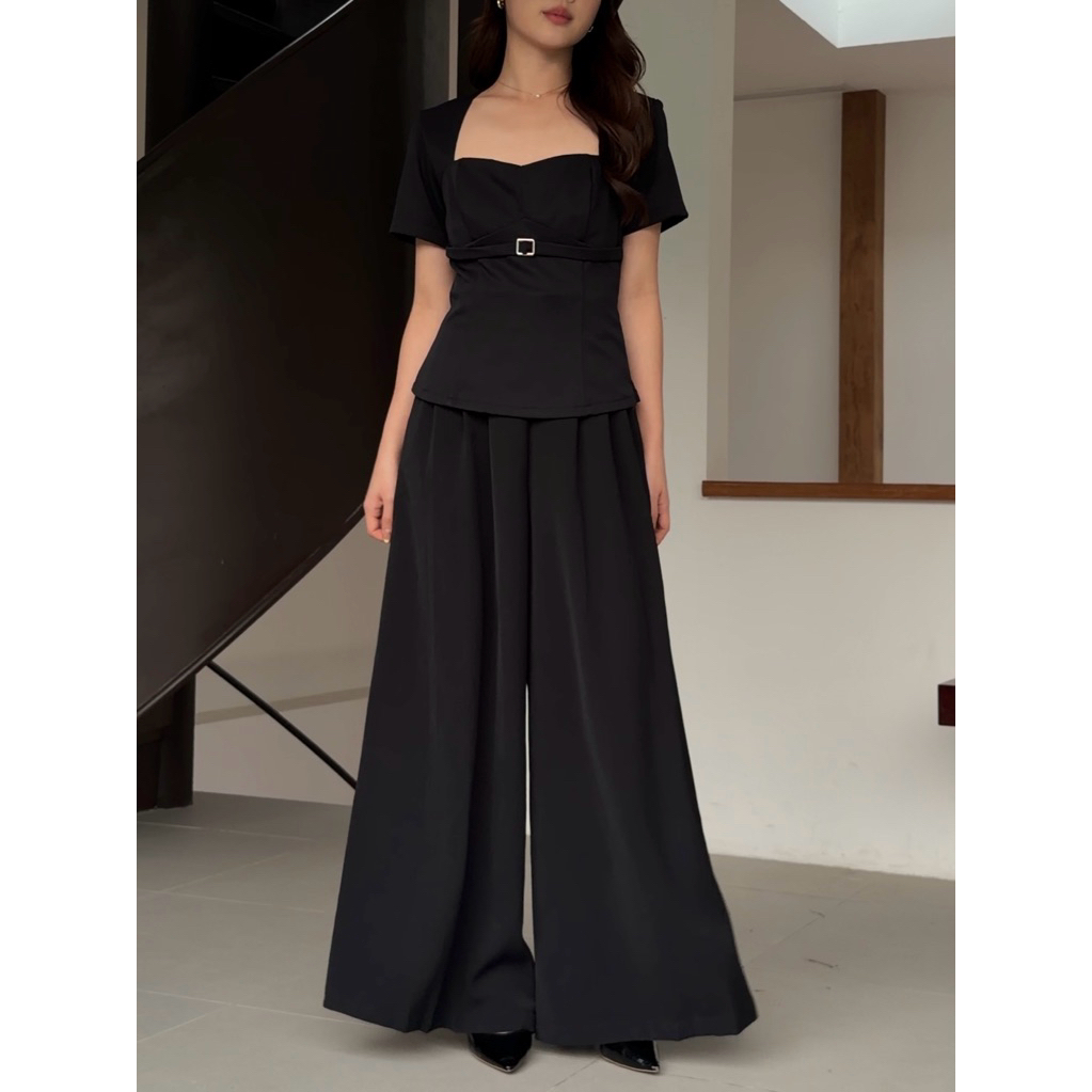LASOLANGE x Kiara Virly - Silly Pants | Celana Panjang Palazzo Wanita | Celana Kulot