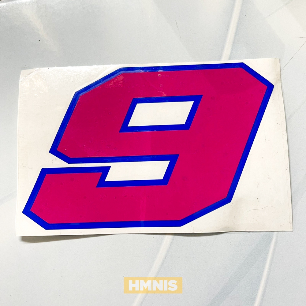 Sticker nomor pembalap Motogp Veda Ega Pratama 9 design sporty