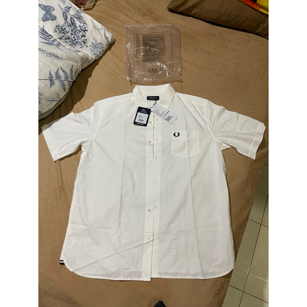 Kemeja Fred Perry Oxford (Lengan Pendek) Original - Brand New XL