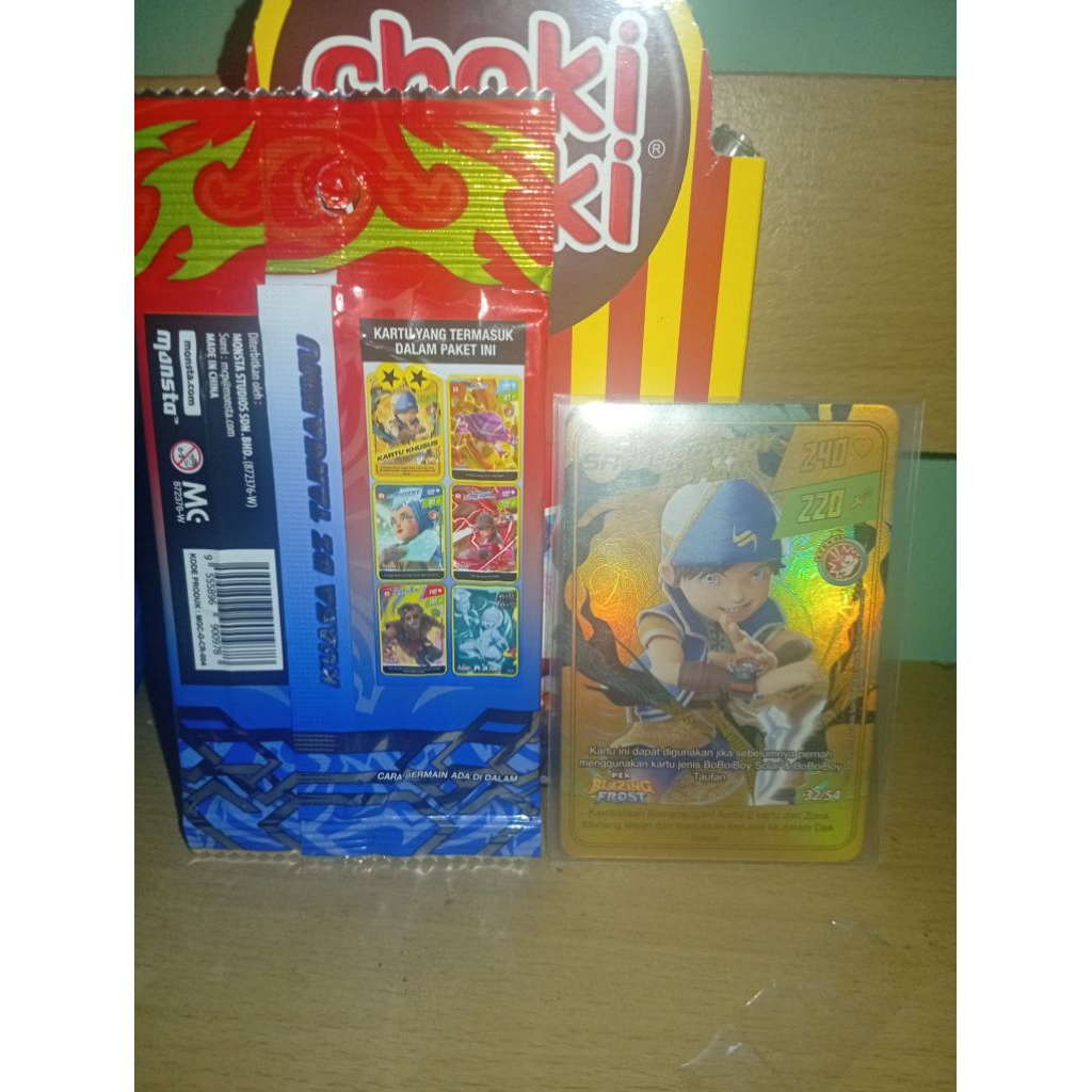 [ SATUAN KARTU] Monsta galaxy card pek Blazing Frost Indonesia 9/9 SR BoBoiBoy Sopan