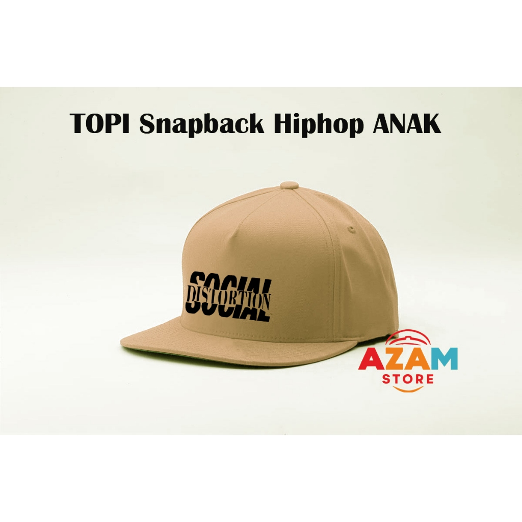 Topi Snapback hiphop Anak TK SD social distortion