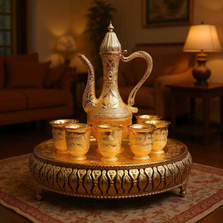 Teko Arab Aladin Stainless Gold 8 Set Ornament