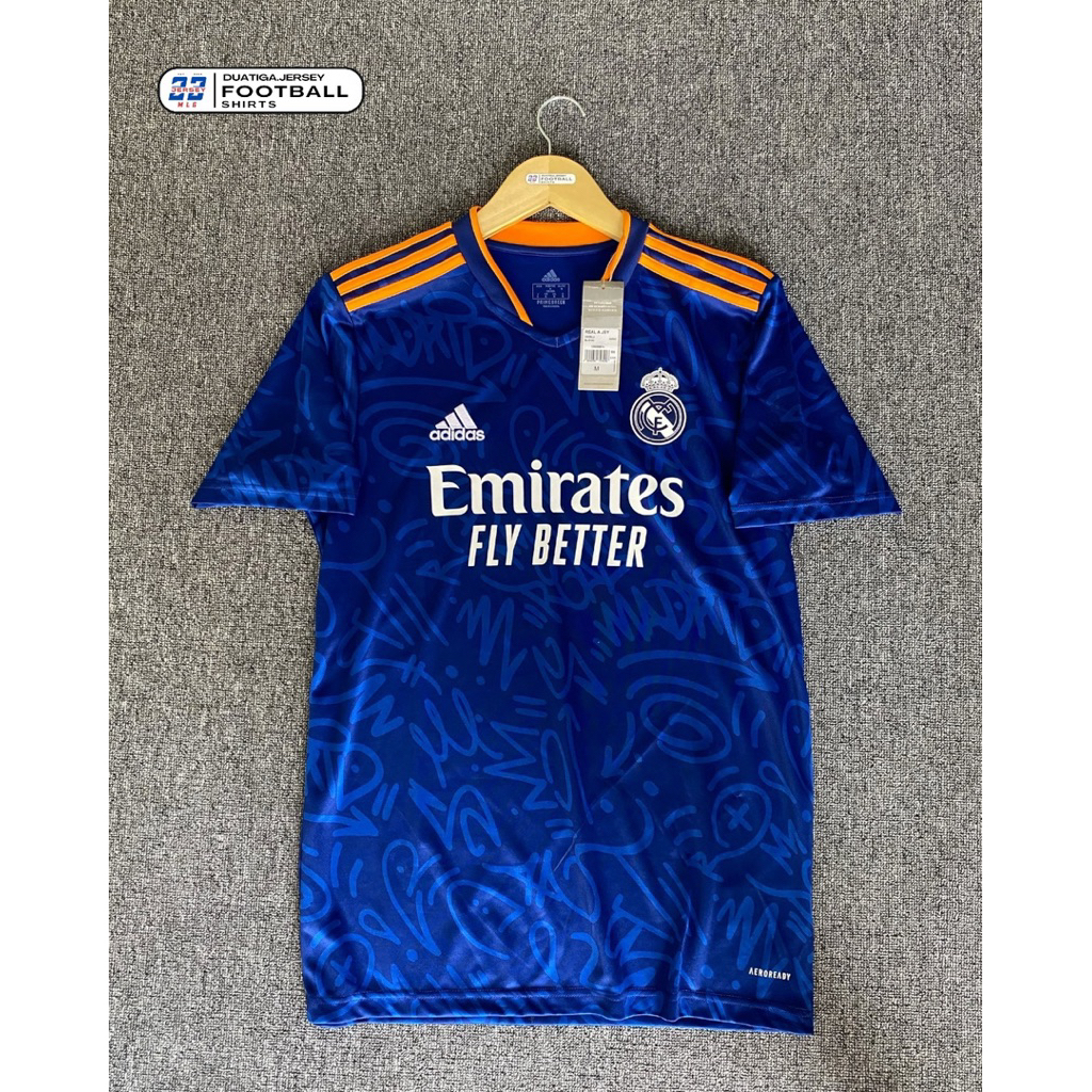 JERSEY ORIGINAL REAL MADRID AWAY 2021/2022 BENZEMA 9- JERSEY SEPAKBOLA AWAY 2021/2022 Benzema 9 Orig