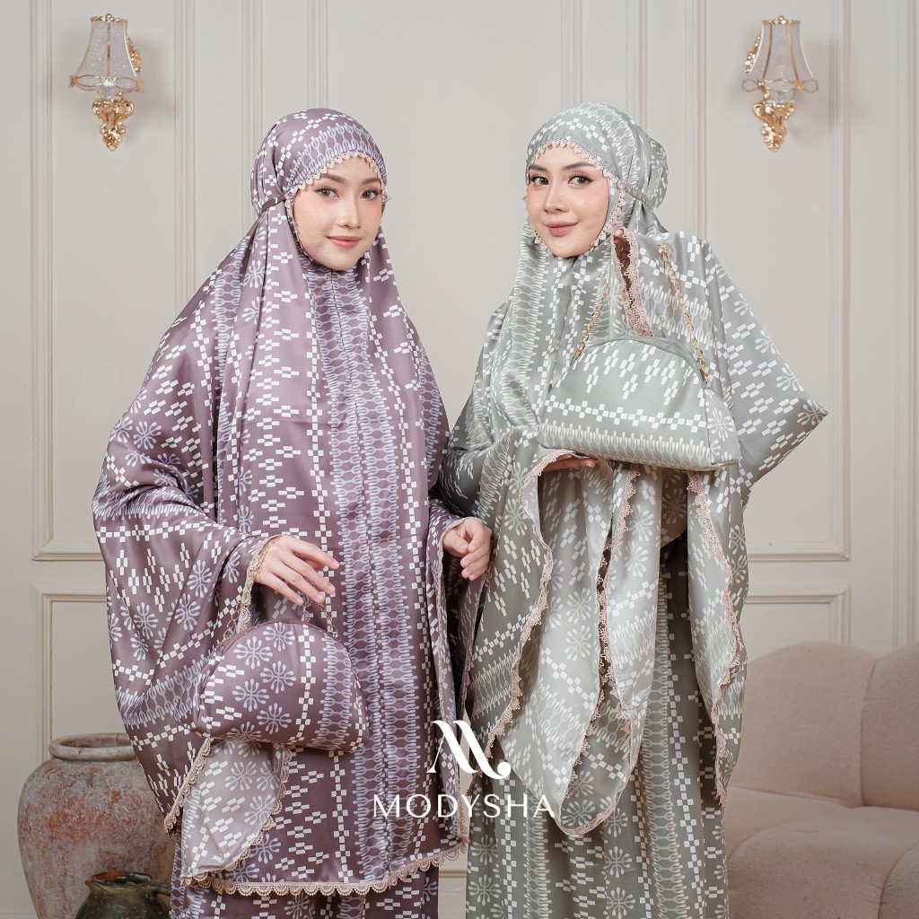 Mukena Ibu & Anak Zhafira Silk Premium 2in1 by Nanjung Abadi