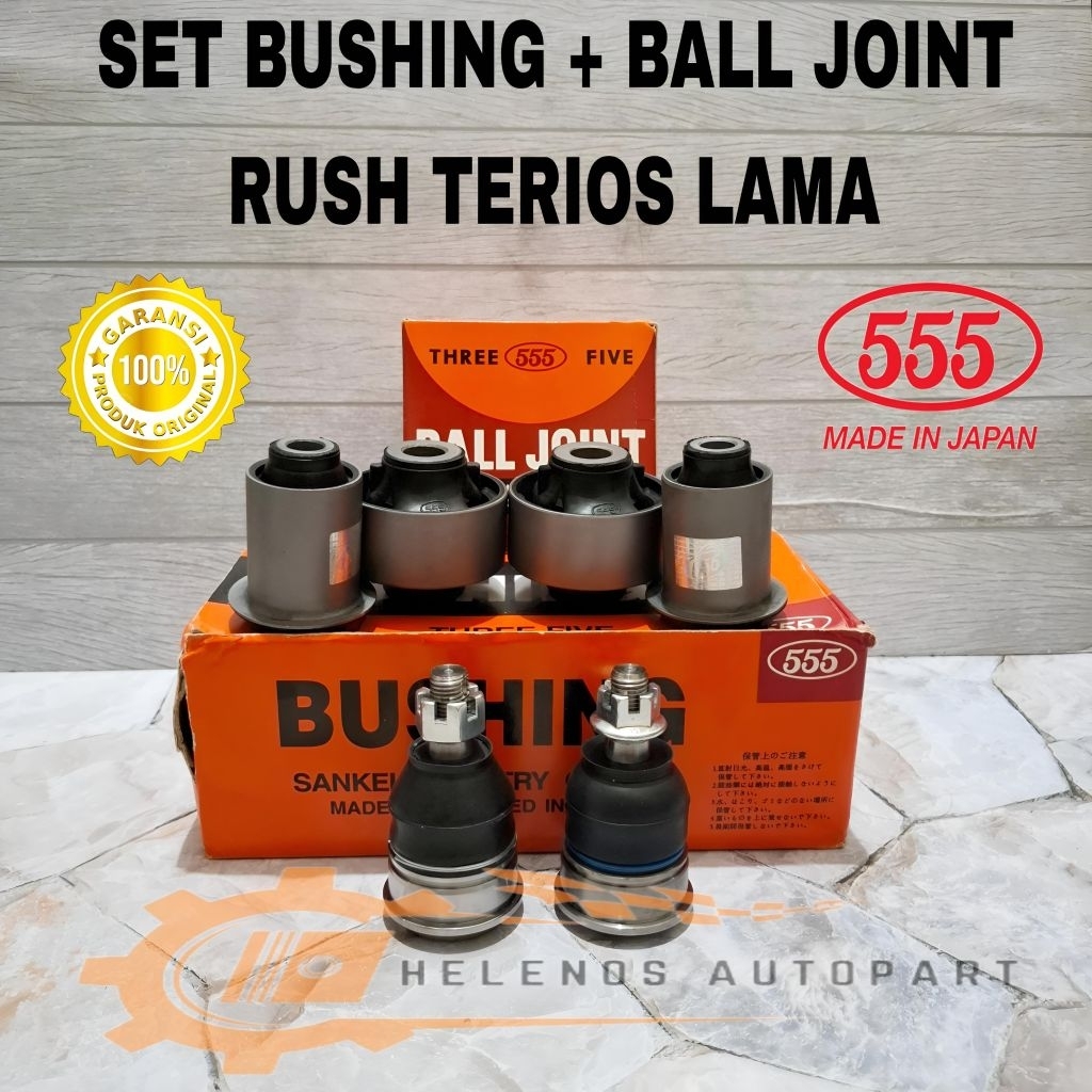 SET BUSHING + BALL JOINT RUSH TERIOS LAMA ORI 555 SANKEI JAPAN
