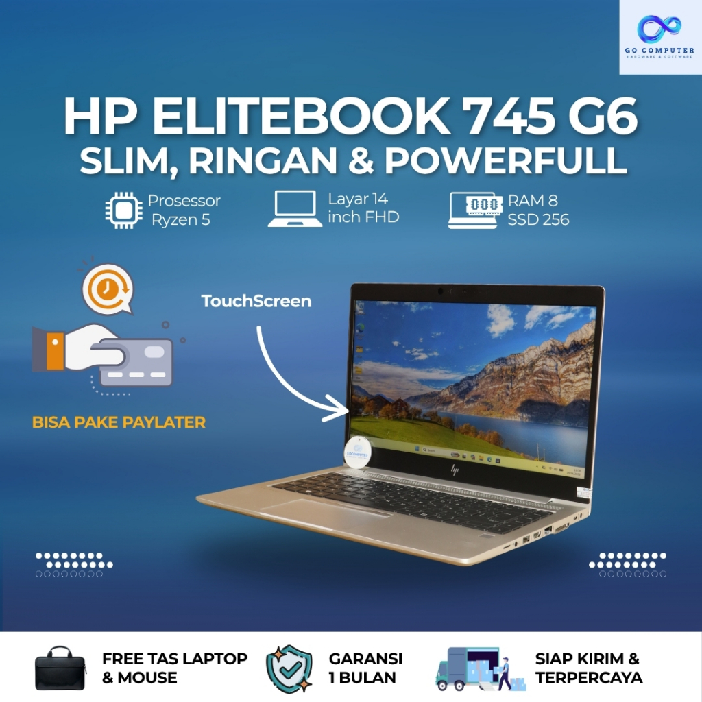 HP Elitebook 745 G6 Ryzen 5 Pro - Touchscreen
