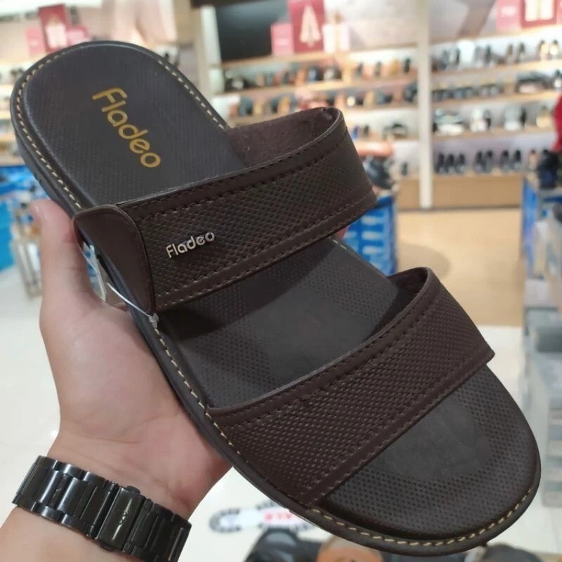 Fladeo Sandal Pria Wanita Fladeo Selop Kulit Sandal Kokop Pria Dewasa Sendal Cowok Keren Vral Terbar