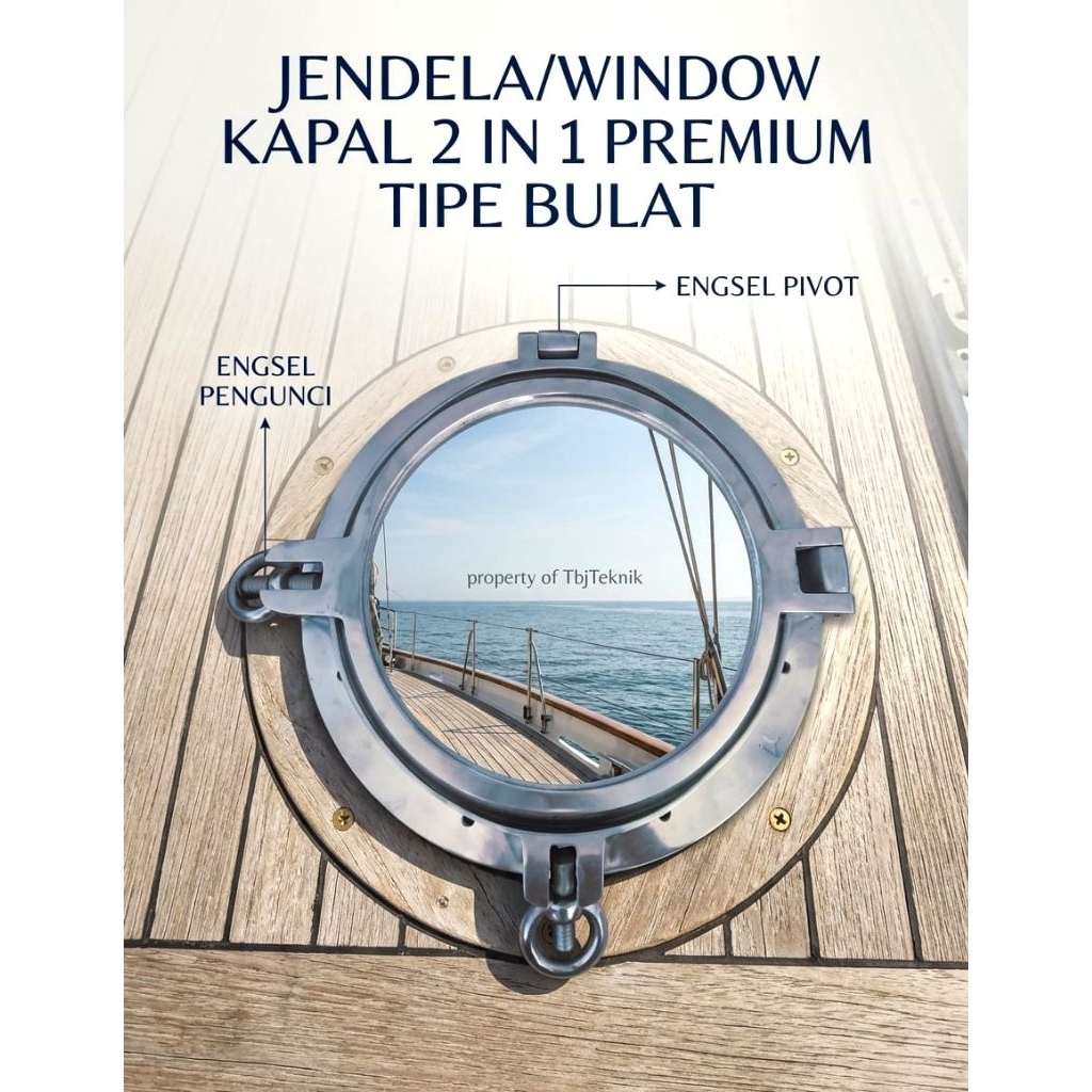 Jendela | window jendela kapal laut premium tipe bulat aluminium