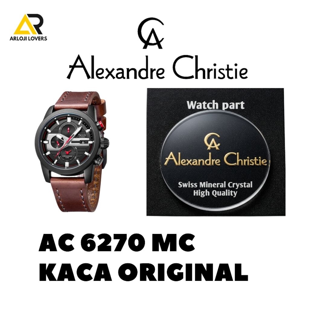 Kaca Original Swiss Mineral Crystal Alexandre Christie Type AC6270MC