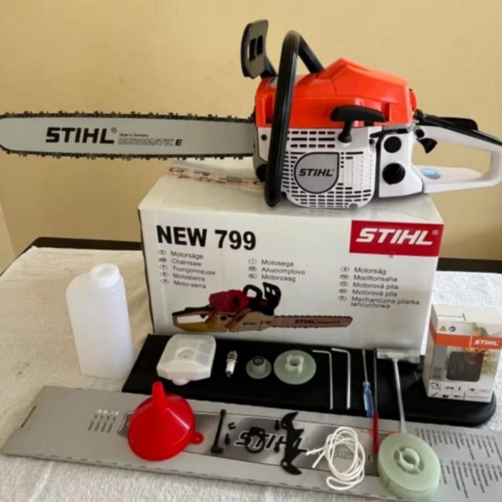 ORIGINAL  Mesin Gergaji Potong Kayu STIHL NEW 799 Bar 22 Inch Laser dan Rantai / Mesin Chainsaw Sens