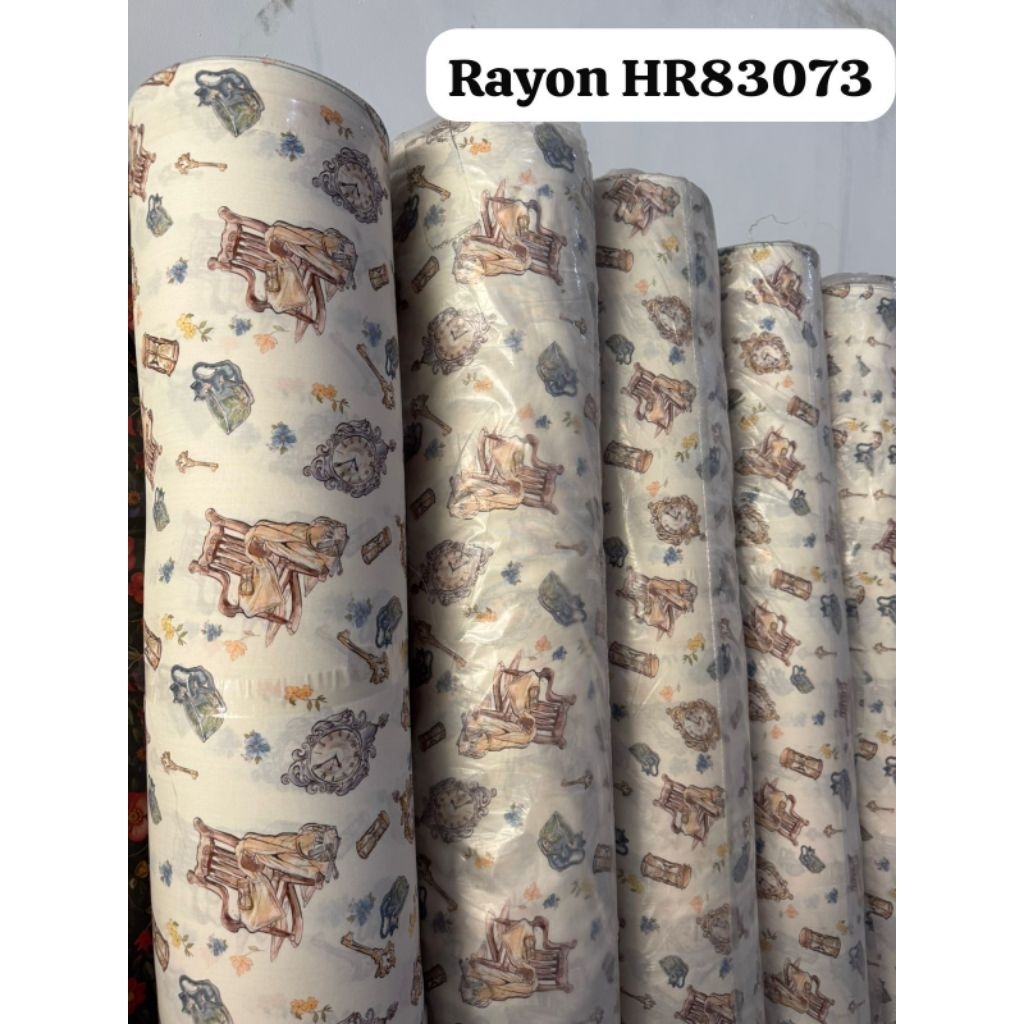 Kain Katun Rayon Viscose Premium Motif | Adem Halus Harga per 0.5 M | Bahan Gamis Tunik Daster Setce