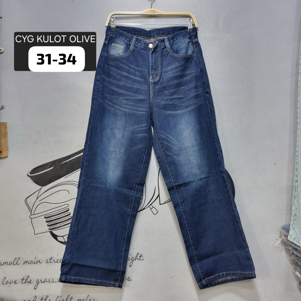 CELANA JEANS KULOT WANITA BAHAN JEANS MELAR CYG JEANS