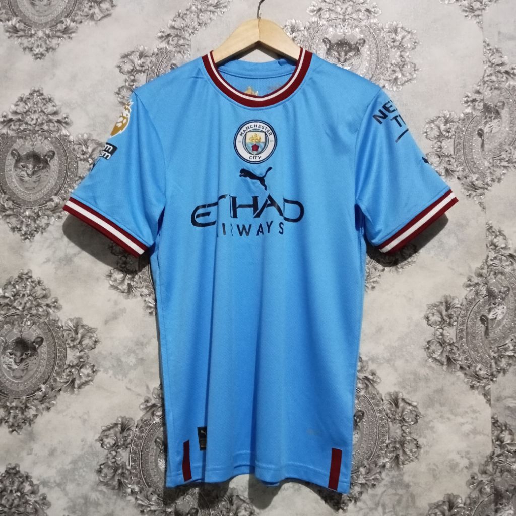 Jersey Manchester City Home 2022/2023 Nameset Haaland Premier League
