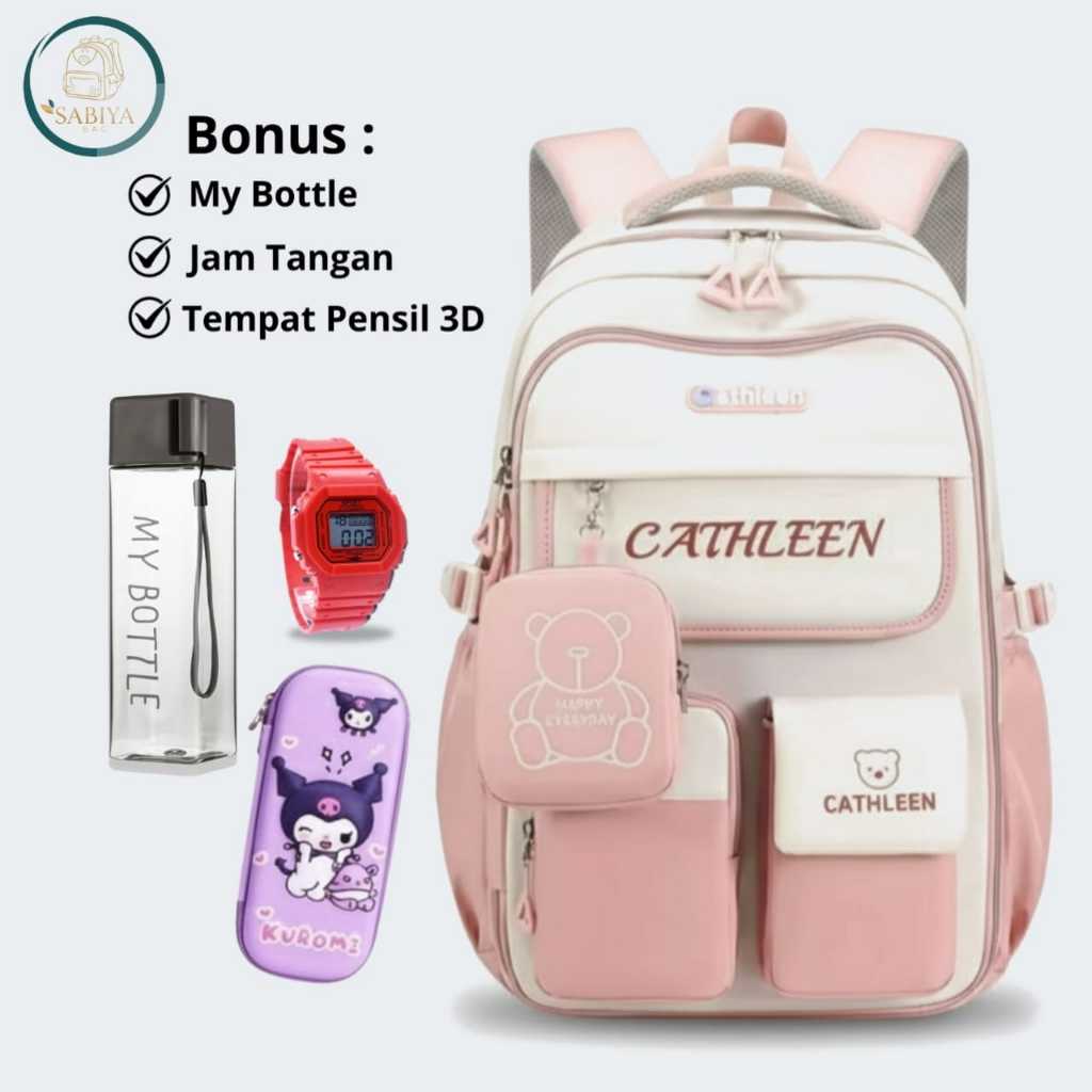 TAS ANAK SEKOLAH PEREMPUAN SD SMP MOTIF LUCU/TAS RANSEL MUAT BANYAK/TAS SEKOLAH MULTIFUNGSI/TAS SEKO