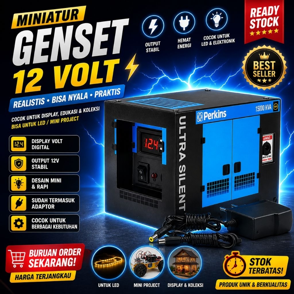 Manjaya27 Jual Miniatur Genset Perkins Ultra Silent Generator Listrik Mini Untuk Miniatur Sound Sist