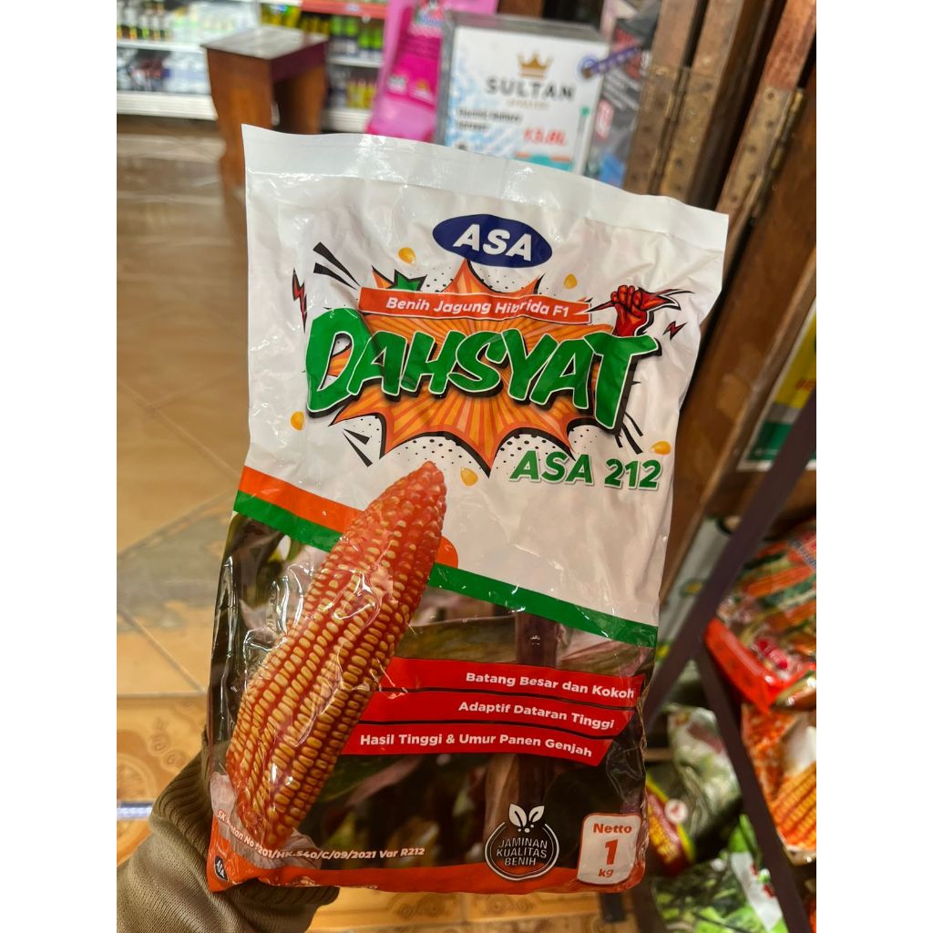 BENIH JAGUNG DAHSYAT 1KG ASA 212, Benih jagung Hibrida F1