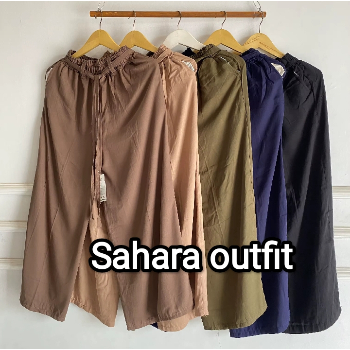 Kulot Rayon Jumbo Tali Aktif Celana Kulot Panjang Wanita Kekinian Nyaman Adem