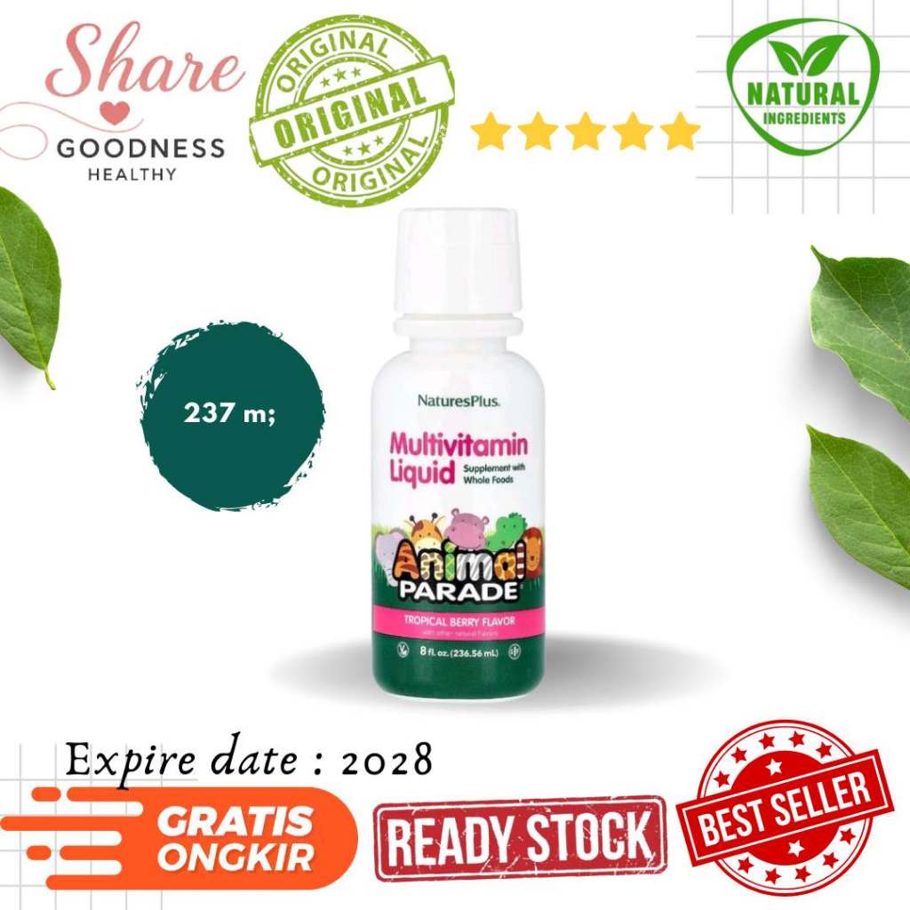 Natures Plus Multivitamin Animal Parade Liquid