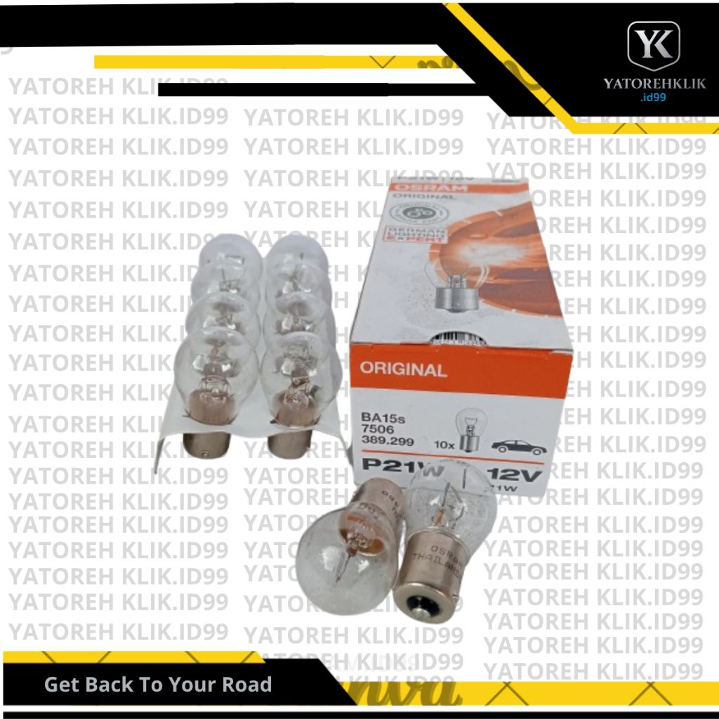 Bohlam Sein 12V Osram Original Lampu Riting Mobil Motor / Lampu Sein 12 Volt Osram / Bohlam Riting O