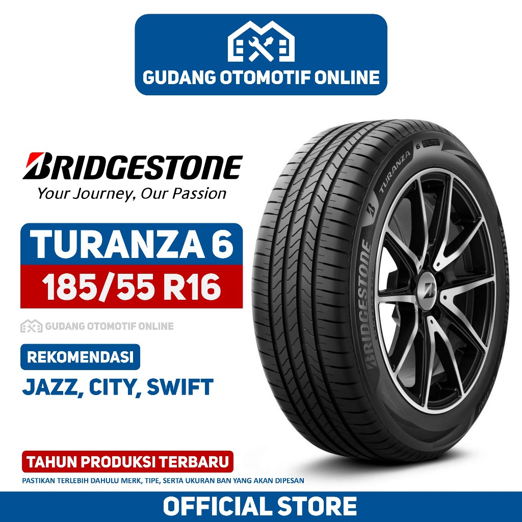 Ban Bridgestone Turanza 6 185/55 R16 Ban Mobil Jazz City Swift