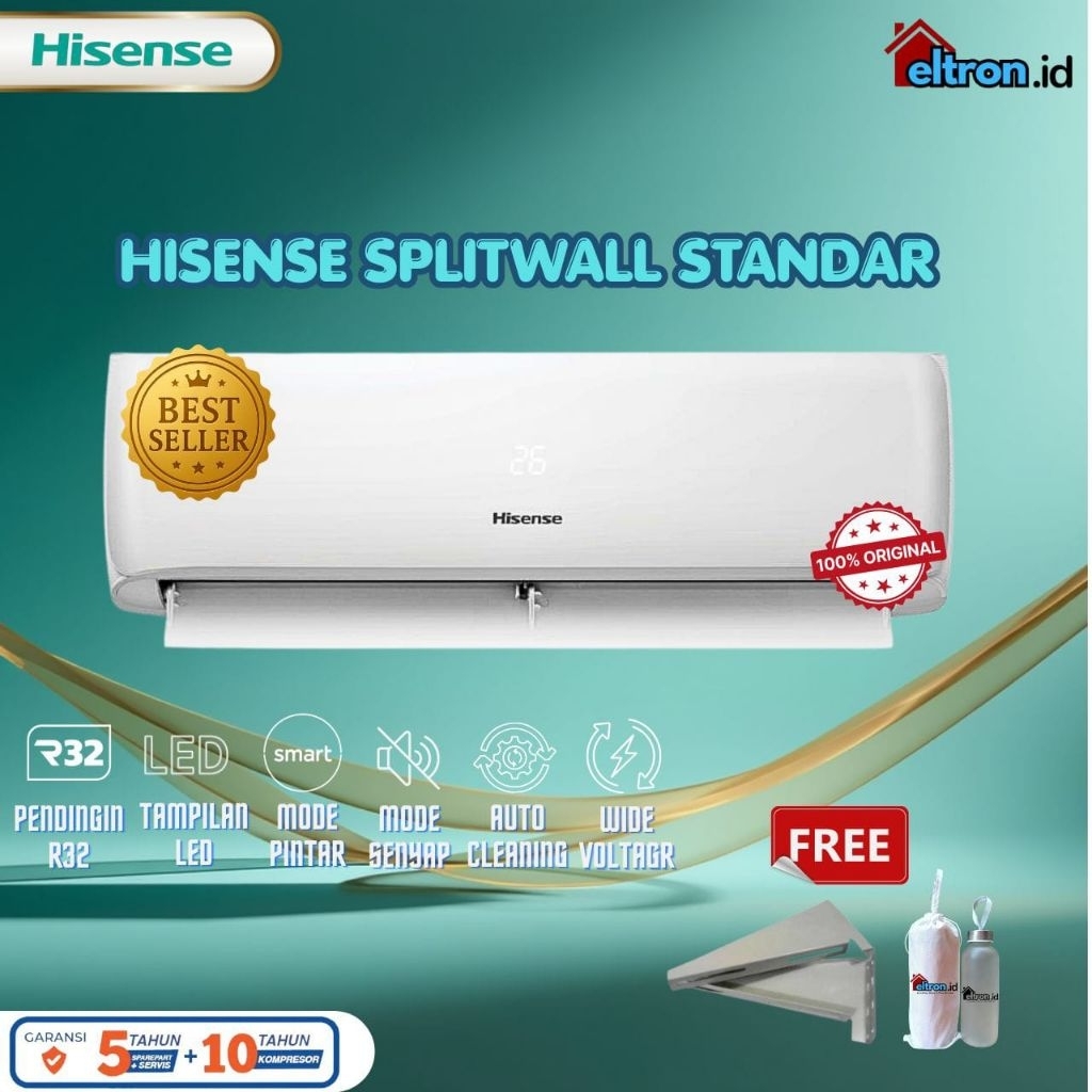 AC HISENSE 0,5  PK SPLITWALL STANDAR  FREE BRACKET
