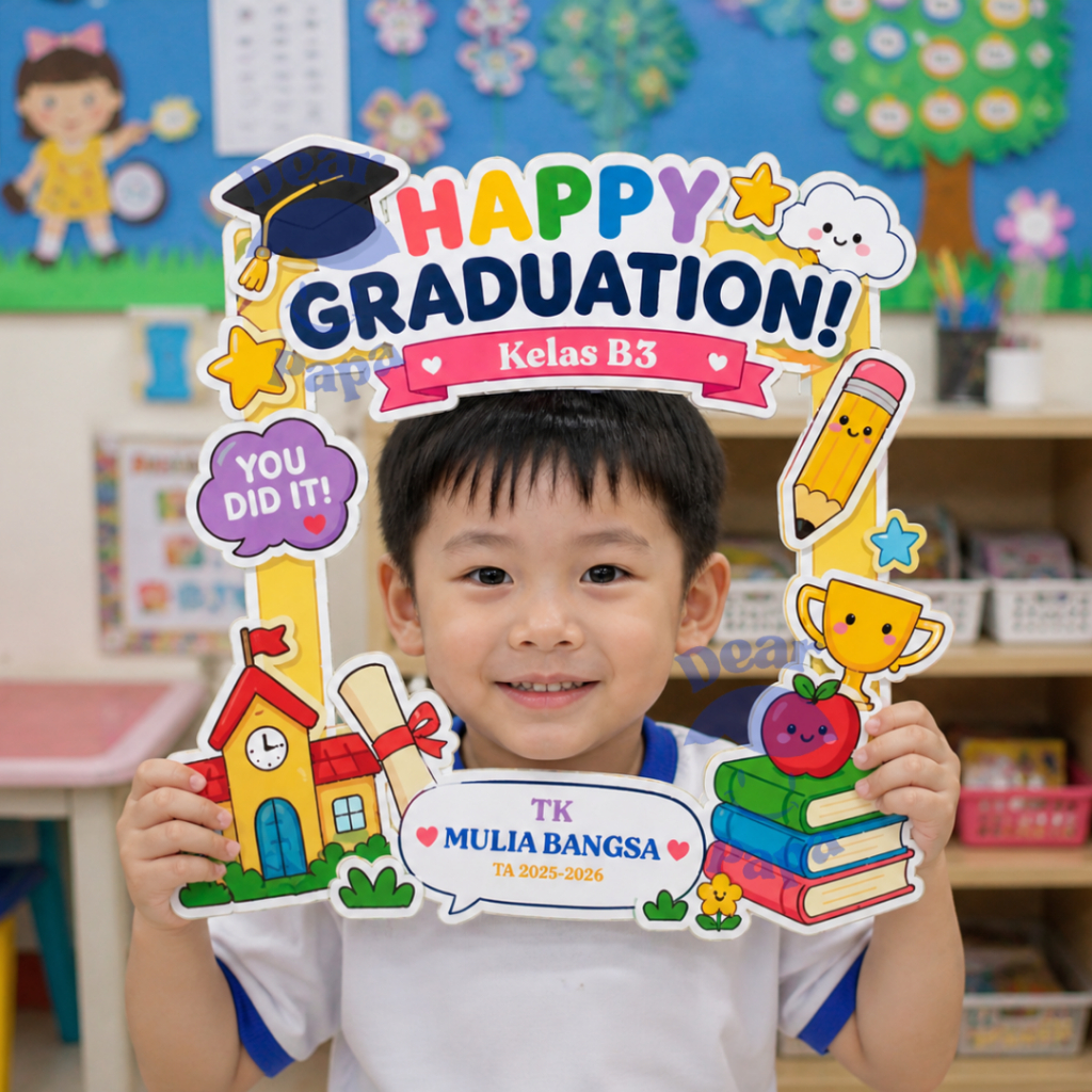 Frame Foto Wisuda Anak Custom Nama Sekolah / Photobooth Wisuda / Wisuda Anak / Graduation Anak TK da
