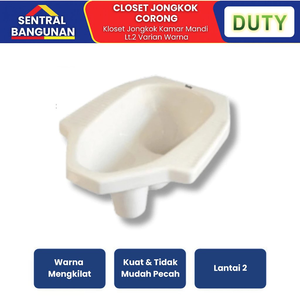 Duty Closet Jongkok Corong / Kloset Jongkok Kamar Mandi Lantai 2