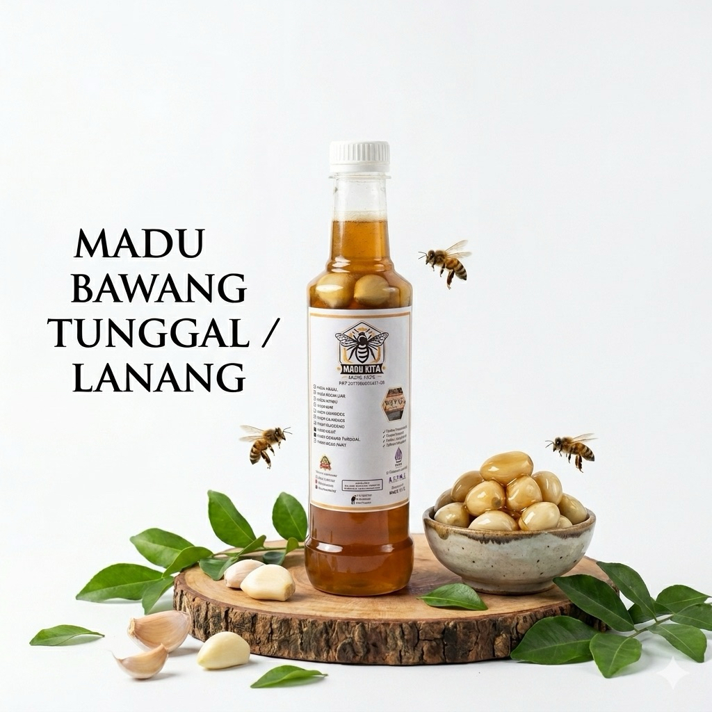 [500gr] Madu Bawang Putih Tunggal/Lanang FERMENTASI