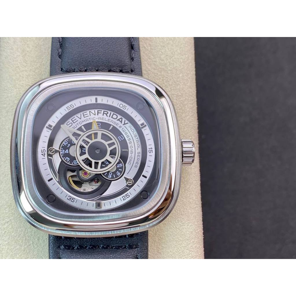Jam tanagn pria SevenFriday P1B/01 Industrial Essence 47MM Automatic with NFC