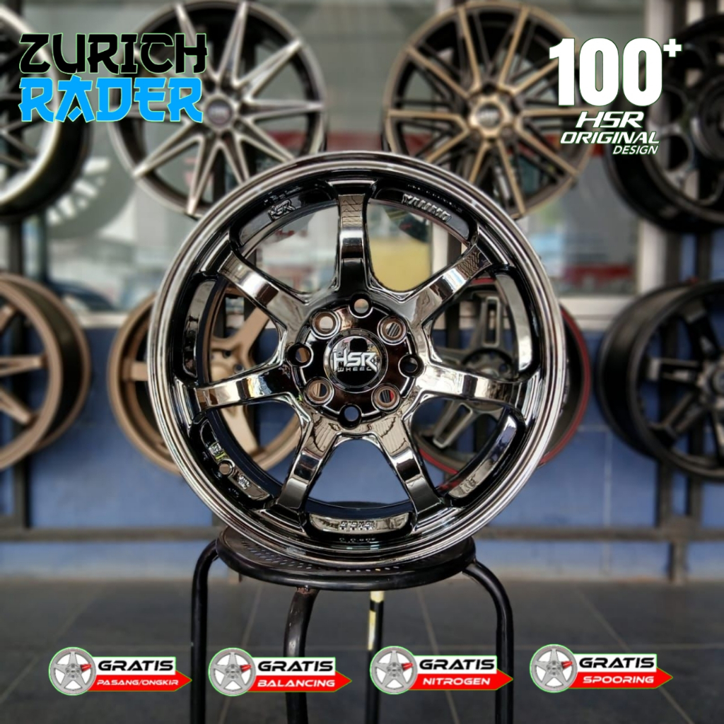 Velg mobil racing ring 15 hsr yalimo model palang 7 cocok untuk mobil karimun brio yaris jazz dll