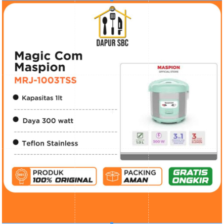 MAGIC COM RICE COOKER MASPION MRJ-1003 TSS 1LT