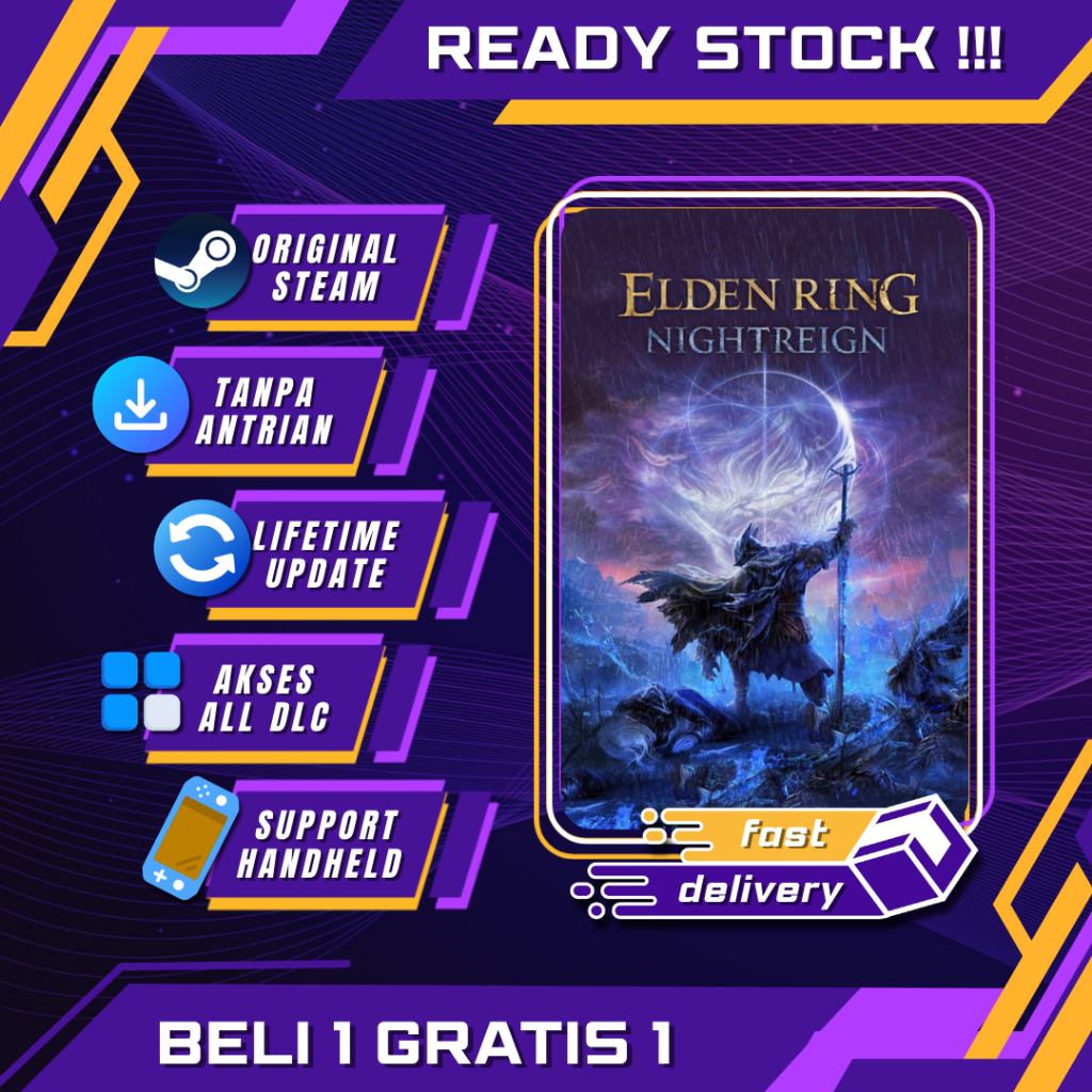 [BONUS 1 GAME ] ELDEN RING NIGHTREIGN PC Steam Original Full DLC Main di Akun Pribadi