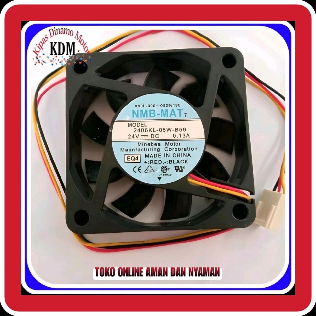Fan NMB MAT 2406KL-05W-B59 6CM 24V 0.13A