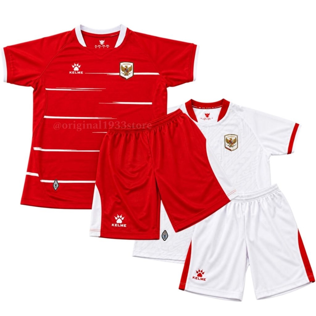 Jersey Timnas Anak 2026 Grade Ori Logo Timbul 3D Jersey Bola Anak Setelan Jersey Bola Anak