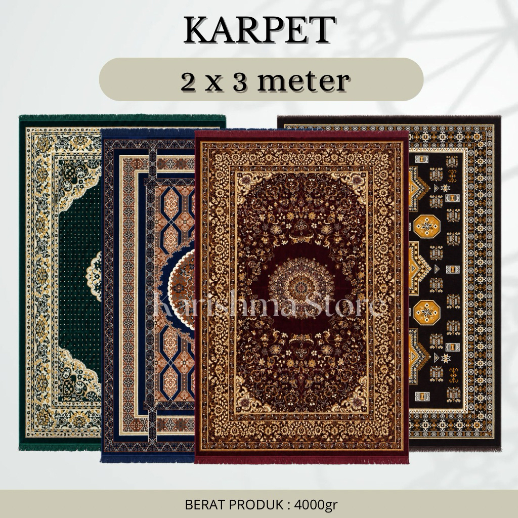 KARPET PERMADANI TURKI 200 X 300CM ARMAAN - KARPET LANTAI PERMADANI MOTIF ELEGAN